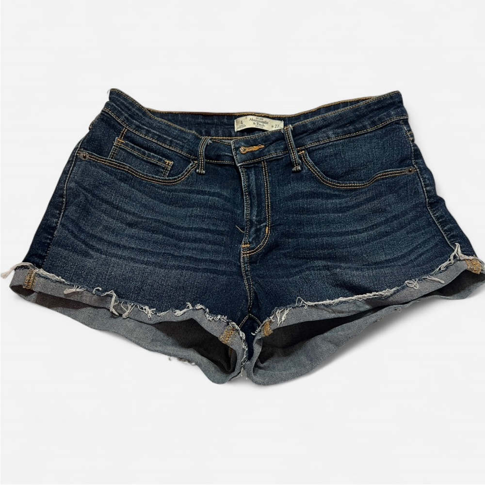 Abercrombie & Fitch Dark Blue Jean Shorts